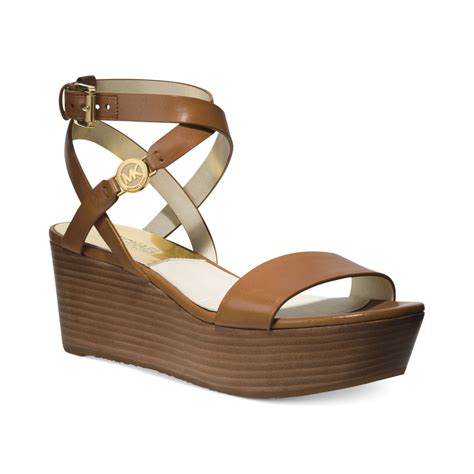 michael michael kors shoes charm platform wedge sandals|Michael Kors sandals wedges zipper.